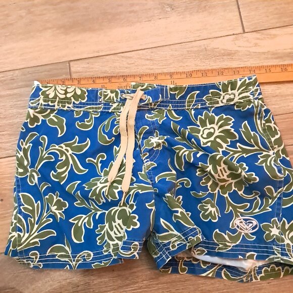 Vintage ROXY Quiksilver Boardshorts Juniors sz 3 Blue green Surfing swim shorts - Picture 9 of 12